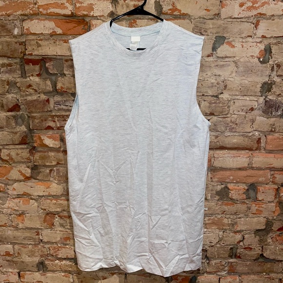 LIGHT GREY BOXY SLEEVELESS T SHIRT DRESS - Picture 1 of 1